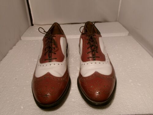 Vintage Allen-Edmonds Broadstreet Wingtip Brown White Dress Shoes Men 8.5 A - Picture 4 of 20