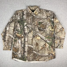 RealTree Xtra Camo Shirt Mens L RedHead Ripstop Long Sleeve Brown Hunting Fall