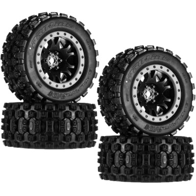 #ad Pro Line 10131 13 Badlands MX43 Pro Loc All Terrain Tires Wheels 4 : X Maxx $197.98