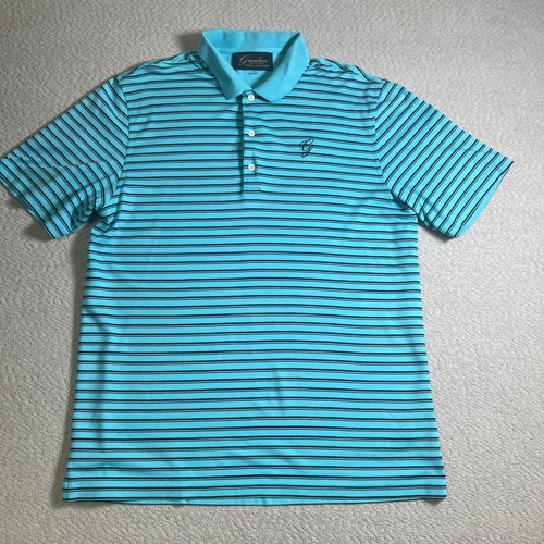 Greenbrier Collection Greg Norman Polo Golf Shirt Herren XL blau gestreift kurz Slv - Bild 8 von 12