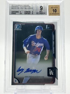 2015 Bowman Chrome Cody Bellinger Autograph BGS 9