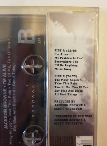 Jackson Browne Cassette Tape I'm Alive NEW SEALED Folk Pop Music Elektra 1993 - Picture 3 of 3