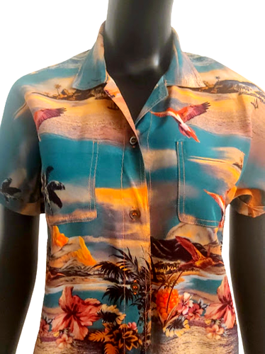❤️Jean Paul Gaultier,shirt ,Hawaii print,Size 8,fabolous! - Picture 8 of 12