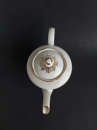 RHEINPFALZ Porcelain teapot 8  #29 white gold trim - Picture 5 of 8