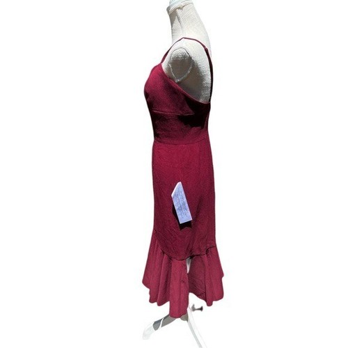 🌻NEW Dress the Population "Marilyn" Burgundy Sleeveless Stretch Midi Dress XL - Picture 7 of 11