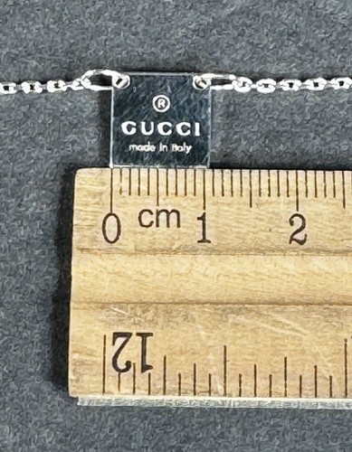GUCCI 19inch Fine Sterling Silver Necklace & Pendant - Picture 15 of 16