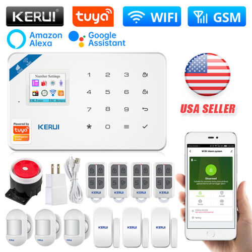 KERUI Wireless Wi-Fi GSM Tuya Home Security Alarm System Smart Life Door Sensor - Picture 1 of 82