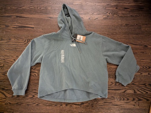 The North Face Women's 2XL Evolution Hi-Lo Cropped Oversize Hoodie Blue/GreenNWT