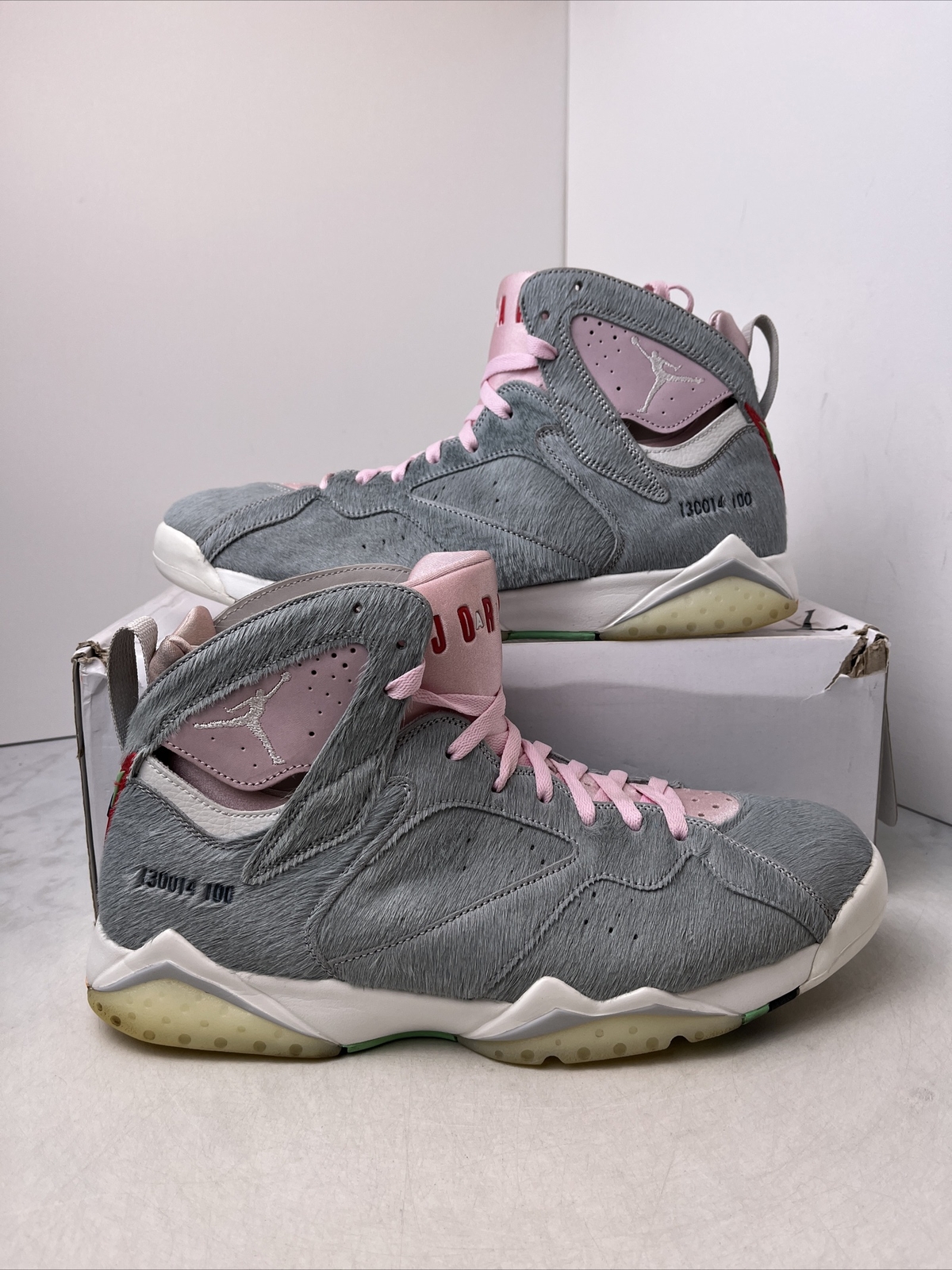 Nike Air Jordan 7 Neutral Grey Size 14 CT8528–002 OG VII Grey Pink Hare Raptor