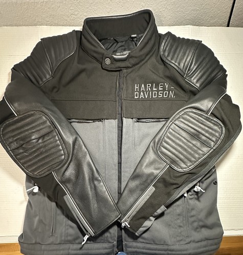 Harley Davidson Switchback Mixed Media Rider Jacket Mens Size XL Black/Gray New - Picture 14 of 21