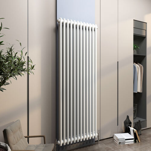 White Designer Flat Panel Oval Column Towel Rail Radiator Central Heating UK - Picture 229 of 252