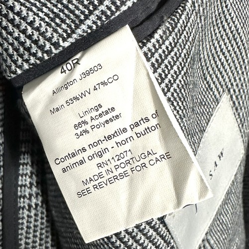 Jigsaw Allington Wool Cotton Jacket, Black White Dogtooth Size 40R / M RRP £295 - Picture 5 of 7