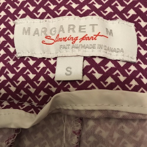 Margaret M Women's Casual Pants size S, Purple, White Pull On rayon, spandex - Picture 5 of 6