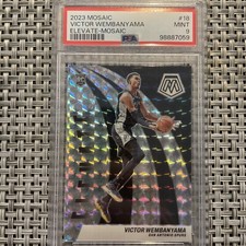 2023 Mosiac Victor Wembayama Elevate-Mosaic Rookie Card. PSA Graded Mint 9!!