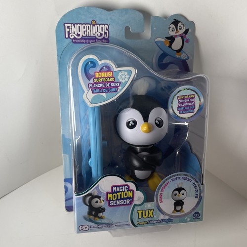 Fingerlings Tux Penguin With Surfboard Light Up Hair Motion Sensor Kiss Tech - Picture 1 of 7
