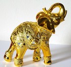 Feng Shui Wealth Lucky Trunk Up Elephant Statues Figurine Home Decor Gift-