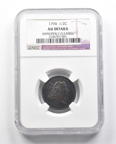 AU Details 1794 Liberty Cap Half Cent Improperly Cleaned NGC *3305