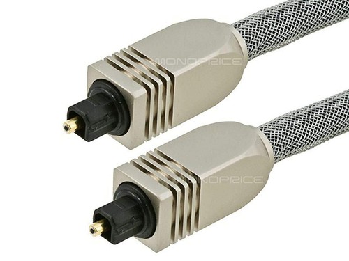 Premium S/PDIF (Toslink) Digital Optical Fiber Audio Cable Braided Jacket 15ft - Picture 2 of 3