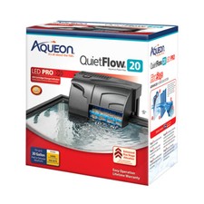 Aqueon QuietFlow 20 LED PRO Aquarium Power Filter for Aquariums up to 30 Gallons