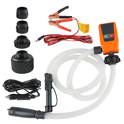#ad Gas Pump Battery Operated Fuel Transfer Pump W Auto Stop Sensor 4 Tank Adapter $51.11