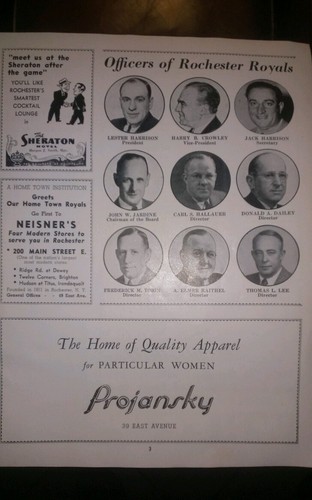 1950-51 NBA Rochester Royals VS INDIANAPOLIS OLYMPIANS PROGRAM - Picture 7 of 7