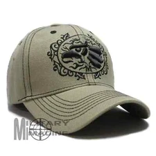 Rodeo Mexican hat Hecho En MX 3D Eagle Aguila Khaki Denim Curved Baseball cap