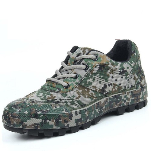 Mens Camo Tactical Army Outdoor Military Ankle Boots SWAT Hiking Outdoor Shoes - Picture 11 of 13