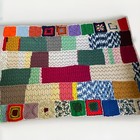 Handmade Crochet Granny Square Patchwork Misfit Throw Afghan 68x49