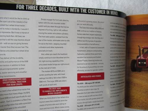1993 CaseIH Case International 9200 Series 4WD Tractor Sales Brochure 22 Pages - Picture 7 of 10