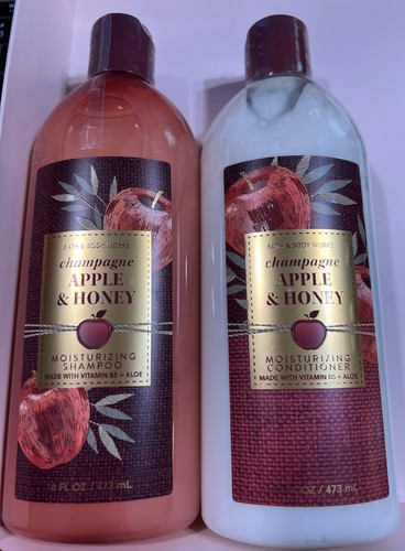 NEW Bath & Body Works Champagne Apple & Honey Shampoo & Conditioner Lot x 2 NEW - Picture 1 of 4