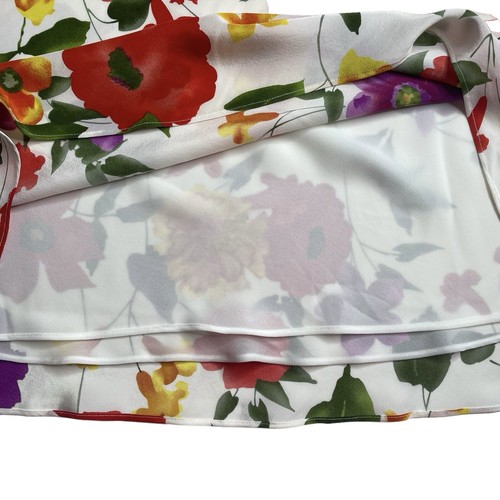 Linea por Louis Dell'Olio Falda de Seda Floral Midi Talla 10 Colorida Pascua Bonita - Imagen 8 de 18