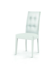 SEDIA ECOPELLE BIANCA CON BOTTONI STRUTTURA LEGNO MASSELLO ELEGANTE ... SEDIA ECOPELLE BIANCA CON BOTTONI STRUTTURA LEGNO MASSELLO ELEGANTE ...