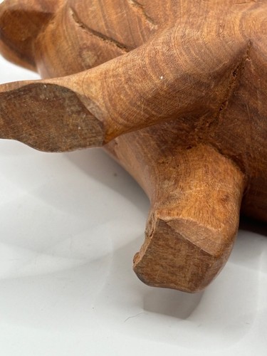 Vintage Holz Löwe Schnitzerei Teak oder ein anderes sehr hartes handgeschnitztes Holz - Bild 6 von 6