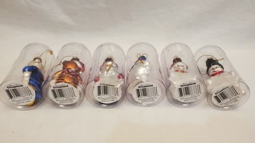 Set of 6 Blown Glass Ornaments - Santa, Snowmen, Penguin, Bear - Greenbrier Int. - Bild 9 von 11