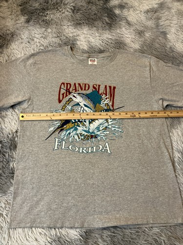 VTG Grand Slam Florida Keys Shirt Size Medium Spotfishing Capital - Made in USA - Picture 5 of 5