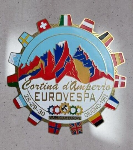 VESPA CONGO LOGO BADGE 1963 VGLA VGLB EUROVESPA CLUB RALLY EMBLEM VESPA LG104 - Picture 4 of 5