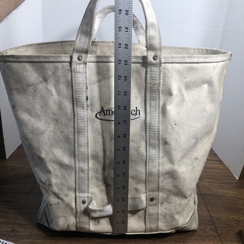 Vintage Ameritech Bell Systems Canvas Lineman Bag Tote Electric Tools Riveted - Picture 14 of 14