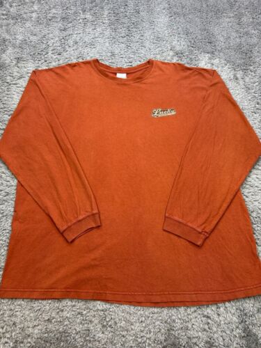 Vtg Lucky Brand Shirt Men 2XL Orange Knit Wear Pure Denim Dungarees Made In USA - Picture 2 of 12