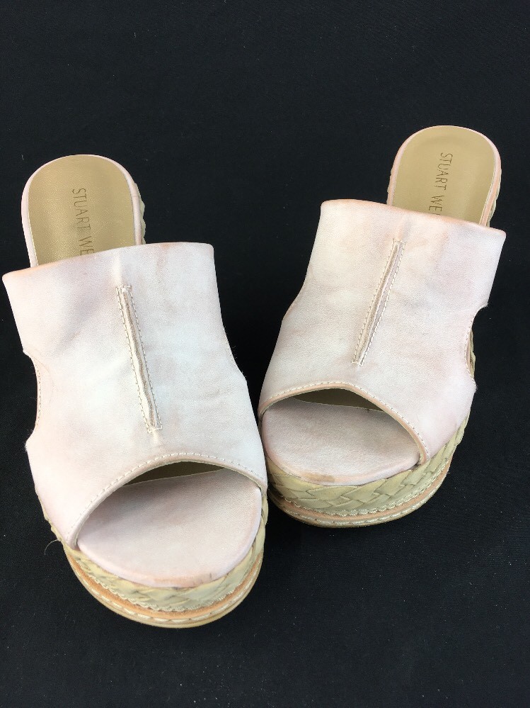 Stuart Weitzman Ponte rosado Pastel Sandalia De Cuña Talla 6M B2089 Stuart Weitzman Ponte Ponte Ponte rosado Pastel Sandalia De Cuña Talla 6M B2089 precio mas barato