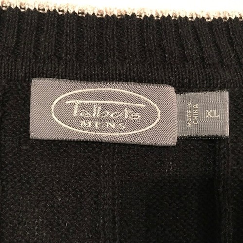 Chaleco suéter negro Talbots para hombre, talla XL - Imagen 3 de 6