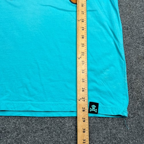Johnny Cupcakes Diner Crossbones Tee Shirt Adult Size Large Blue Graphic - Picture 12 of 15