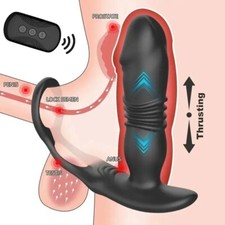 Reusable Powerful Flapping Prostate Massager Dual Motor Telescopic Vibrators Man