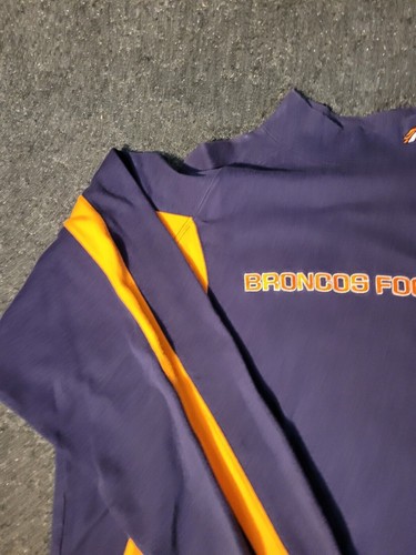Denver Broncos Sweater Adult Extra Large Blue Reebok NFL Football Turtleneck Z1 - Picture 2 of 14