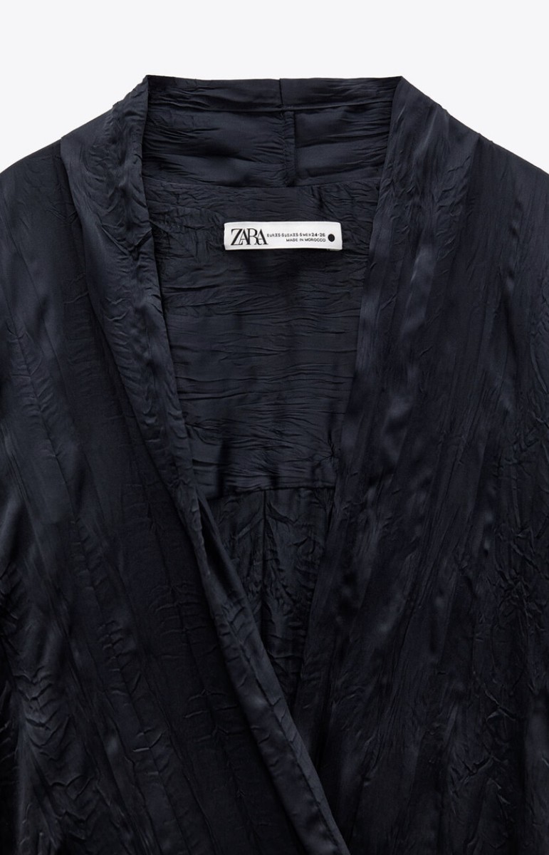 ZARA LIMITED EDITION ROBE DRESS NAVY BLUE NEW SS22 SIZES XS S M L REF. 2685 105