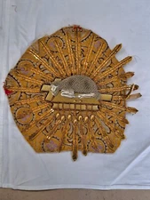 Beautiful gold brocade applique with a Holy Lamb from a vestment