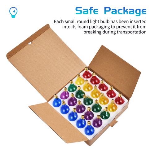 25PCS G40 Tungsten Light Bulb 7W Globe Bulb String Light for Wedding Party Decor - Picture 6 of 12