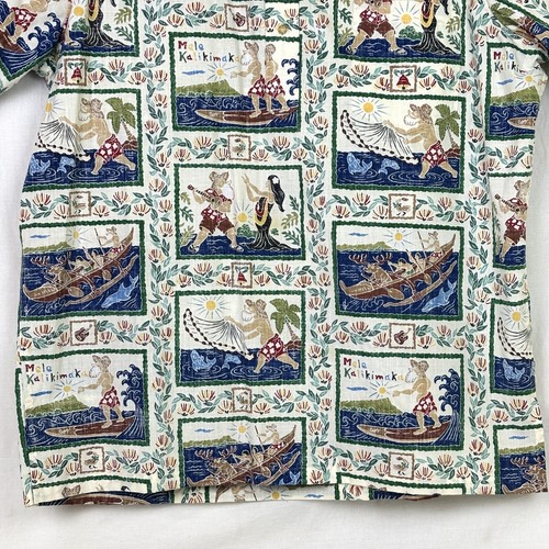 Reyn Spooner Mele Kalikimaka Hawaiian Shirt XXL Christmas Santa Hula Girl RARE - Picture 3 of 10