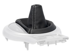 SCHALTMANSCHETTE FUR SUBARU BRZ automatik 2012-2020 SCHALTSACK LEDER NAHT WEISS