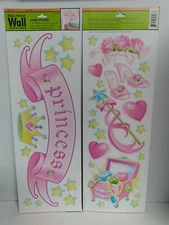 Princess Crown Jewels Children Wall Wallies REMOVEABLE WALL DECOR