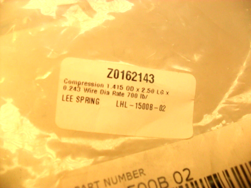 qty 4- LEE Springs LHL 1500B-02 HEFTY  DIE SPRINGS all spec below - Picture 2 of 4